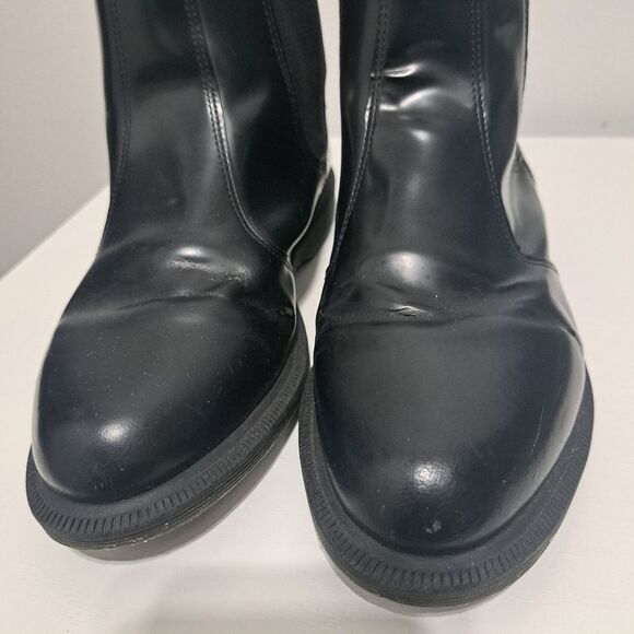 Dr. Martens Flora Smooth Chelsea Y2K Goth Boots Size 9 Black - Picture 10 of 16